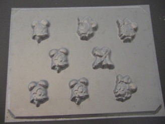 217sp Famous Male and Female Mouse Dog Bite Size Pieces Chocolate Candy Mold